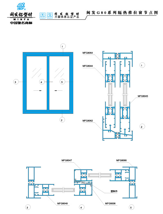 G80、G80A、G80B(防盗)系列(穿条式) Series G80/G80A/G80B