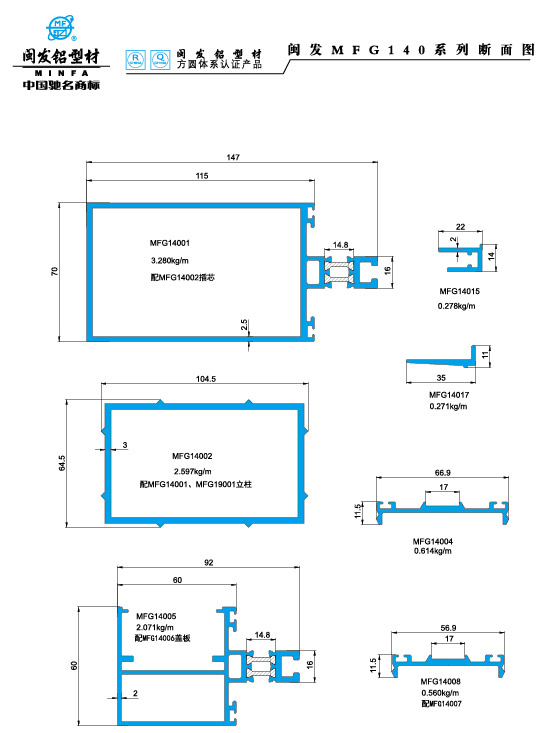hb火博G140系列（穿条式） Series G140