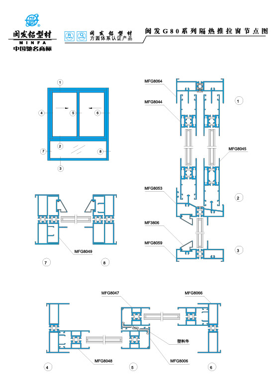 G80、G80A、G80B(防盗)系列(穿条式) Series G80/G80A/G80B