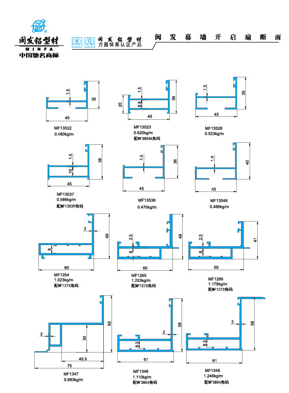hb火博幕墙开启扇断面?curtain wall open fan-light