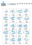 闽发幕墙玻璃框断面 cutain wall Glass-sash aluminium alloy