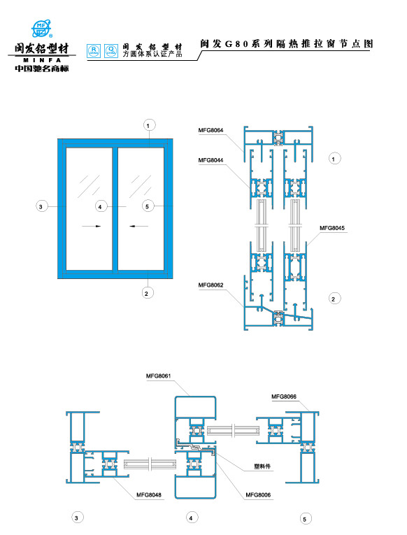 G80、G80A、G80B(防盗)系列(穿条式) Series G80/G80A/G80B